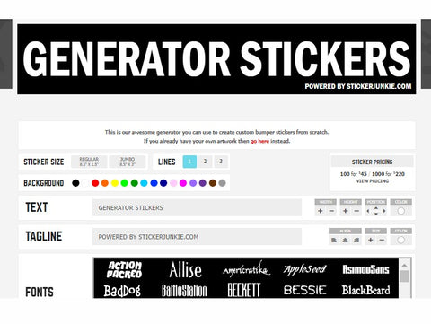 GENERATOR STICKERS – StickerJunkie.com