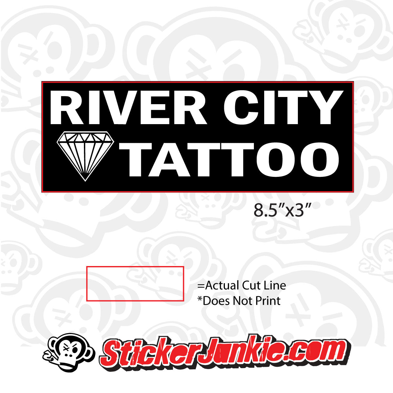 Diamond River City Tattoo River City Tattoos 8.5x3"